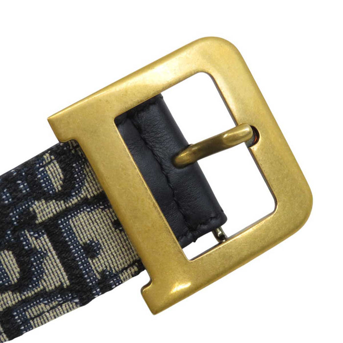 Dior 
ロゴ キャンバス レザー ゴールドカラーメタル 
オブリーク ジャカード Dバックル ベルト