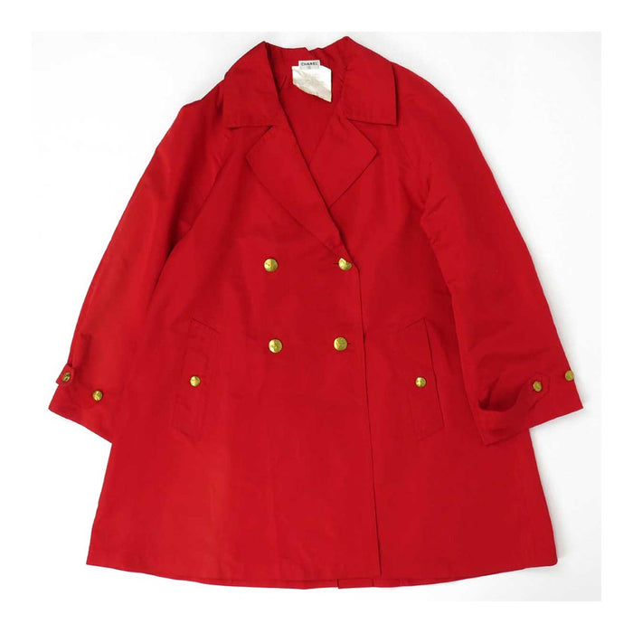 CHANEL 
Logo COCO CC Corona Bottone Coco 
Marchio Coco Vintage Cappotto di Seta