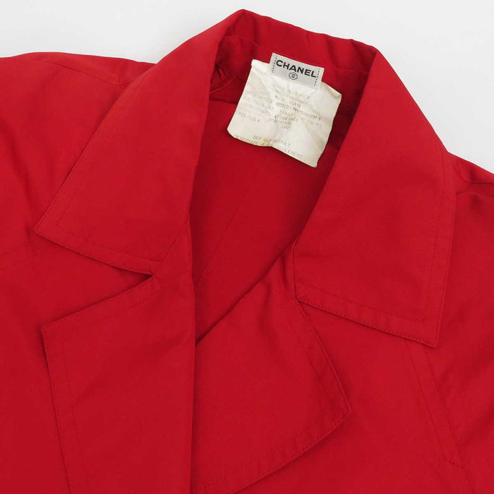 CHANEL 
Logo COCO CC Corona Bottone Coco 
Marchio Coco Vintage Cappotto di Seta