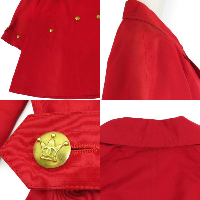 CHANEL 
Logo COCO CC Corona Bottone Coco 
Marchio Coco Vintage Cappotto di Seta
