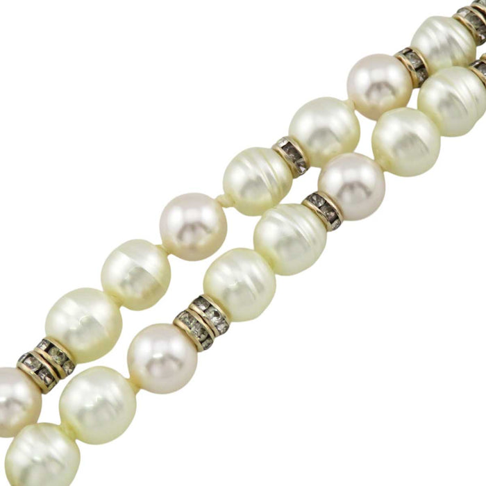 CHANEL 
B23S Logo COCO CC Light Gold Color Metal 
Coco Mark Costume Pearl Necklace