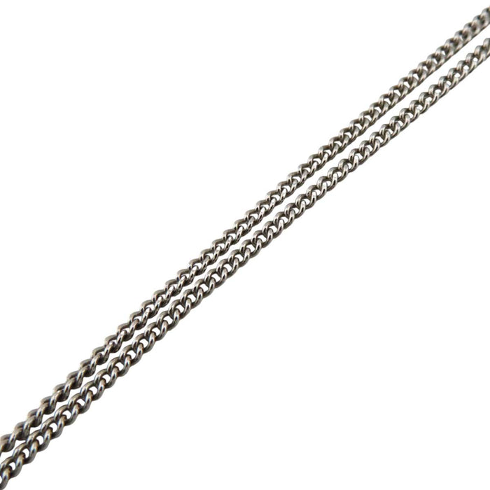 CHANEL 
B18P COCO CC Rhinestone Silver Color Metal 
Coco Mark Baguette Strass Necklace