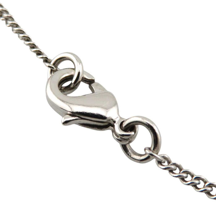CHANEL 
B18P COCO CC Rhinestone Silver Color Metal 
Coco Mark Baguette Strass Necklace