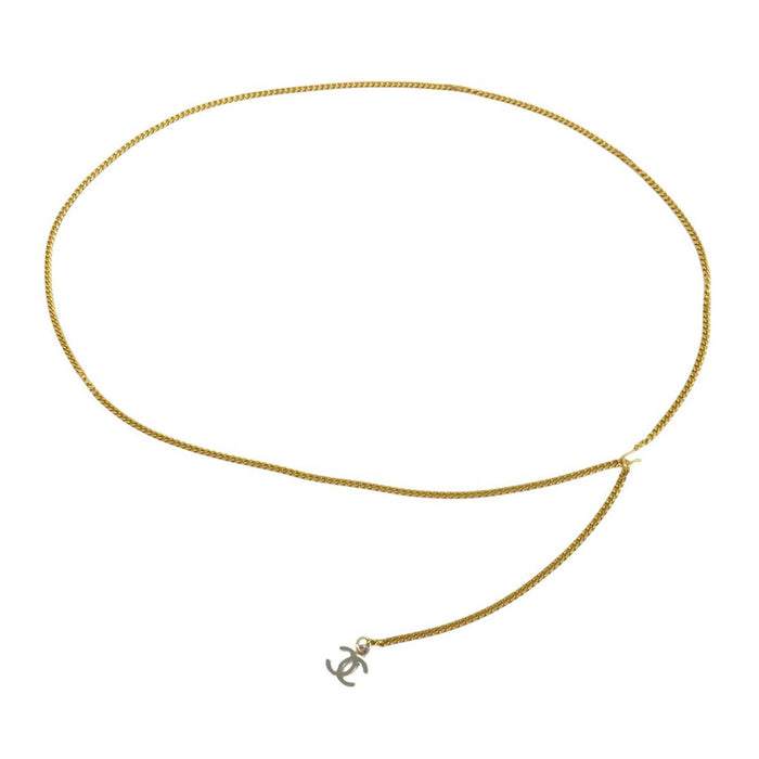 CHANEL 
97C logo COCO CC metallo color oro 
cintura a catena con marchio Coco