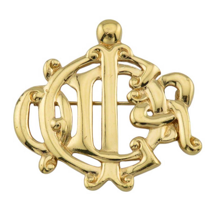 Dior 
ゴールドカラーメタル 
エンブレム ロゴ ピブローチ