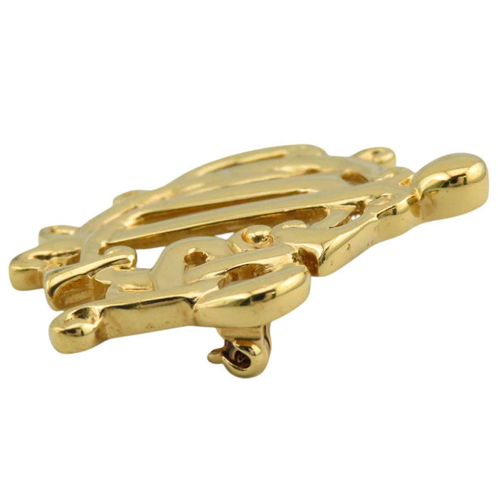 Dior 
ゴールドカラーメタル 
エンブレム ロゴ ピブローチ