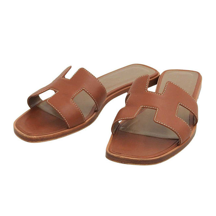 HERMES 
H ロゴ 
オラン レザー サンダル