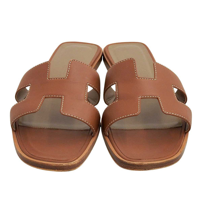 HERMES 
H ロゴ 
オラン レザー サンダル