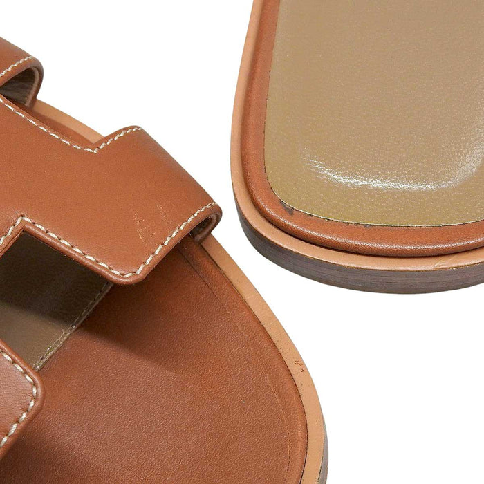 HERMES 
H ロゴ 
オラン レザー サンダル