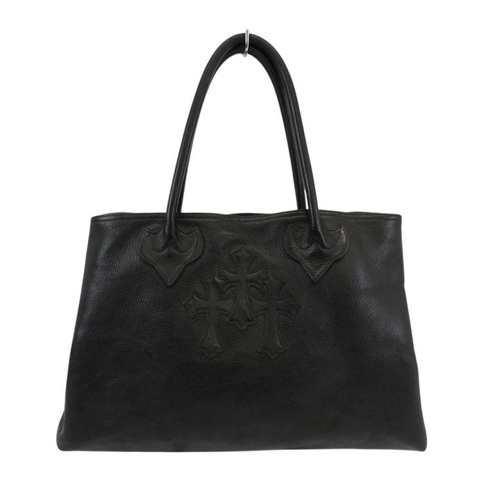 CHROME HEARTS 
TOTE W/SNP 3CEMETERY PATCHES Dagger Zip Scroll Label 
3 Cemetery Cross Patch Tote Bag