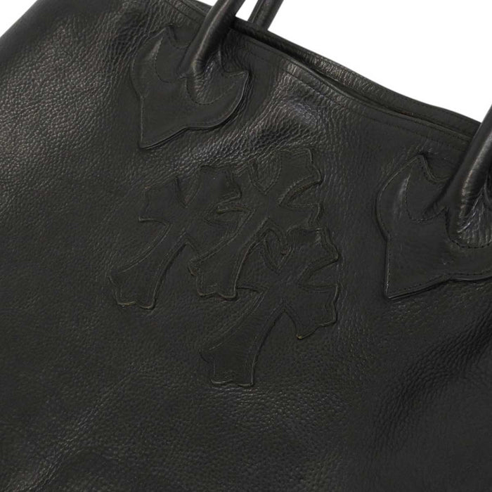 CHROME HEARTS 
TOTE W/SNP 3CEMETERY PATCHES Dagger Zip Scroll Label 
3 Cemetery Cross Patch Tote Bag