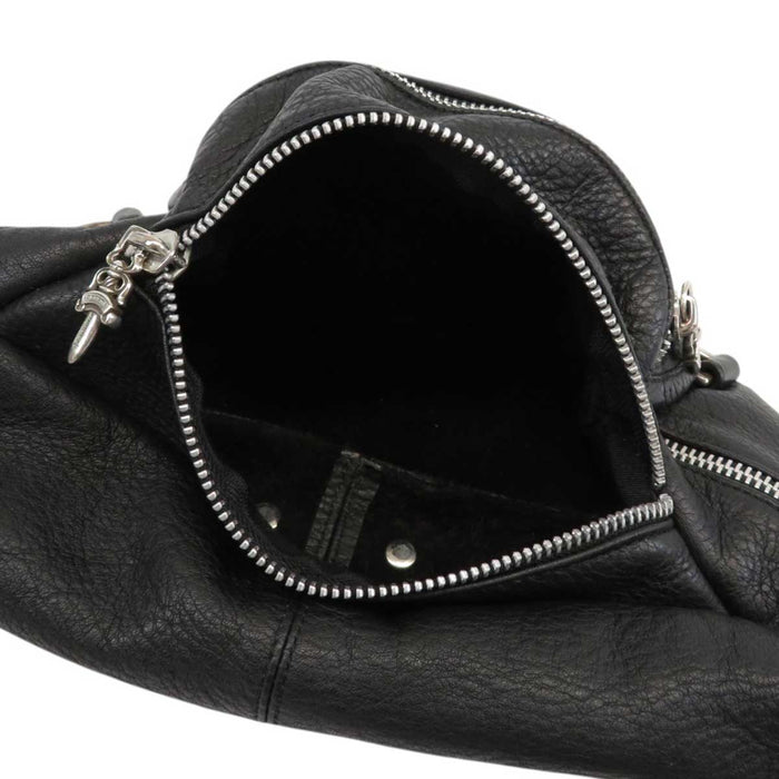 CHROME HEARTS 
#1 SNAT PACK Dagger Zip Gunslinger Belt Silver 
Snat Pack #1 Leather Waist Bag