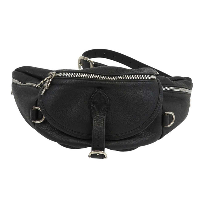 CHROME HEARTS 
#1 SNAT PACK Dagger Zip Gunslinger Belt Silver 
Snat Pack #1 Leather Waist Bag