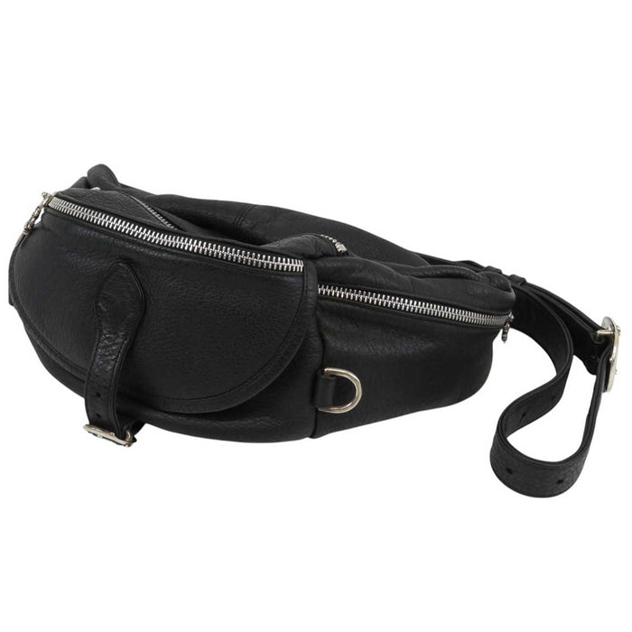 CHROME HEARTS 
#1 SNAT PACK Dagger Zip Gunslinger Belt Silver 
Snat Pack #1 Leather Waist Bag