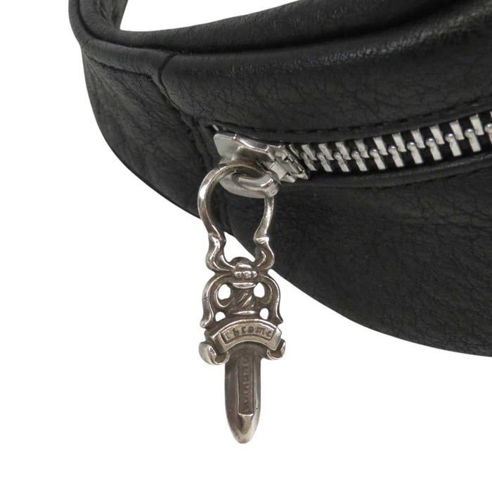 CHROME HEARTS 
#1 SNAT PACK Dagger Zip Gunslinger Belt Silver 
Snat Pack #1 Leather Waist Bag