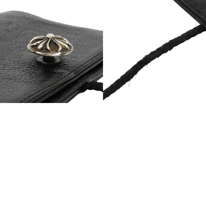 CHROME HEARTS 
AGENDA PLAIN 1994 Engraving CH Cross Silver Notebook Cover 
Cross Ball Button Boro Chip Agenda