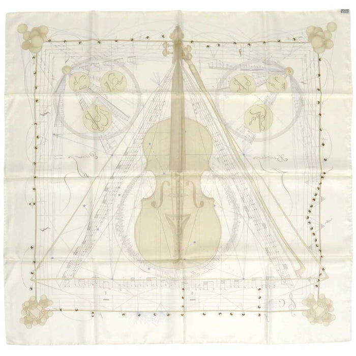 HERMES 
Seta grande formato Violino 
Carré 90 La Musique des Spheres La musica suonata dalle sfere