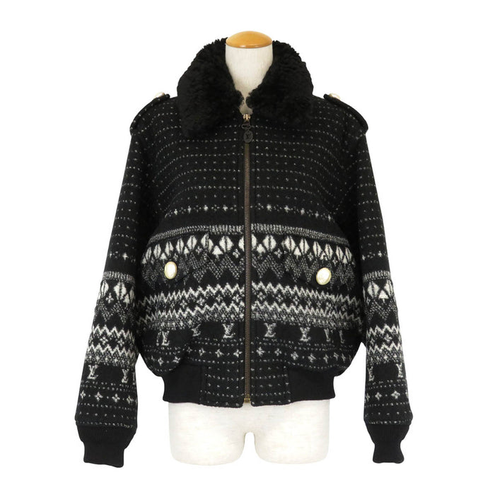 LOUIS VUITTON 
ボア ウール RW222B TN9 FNVE83 
LV ロゴ ジャガード ジップアップジャケット