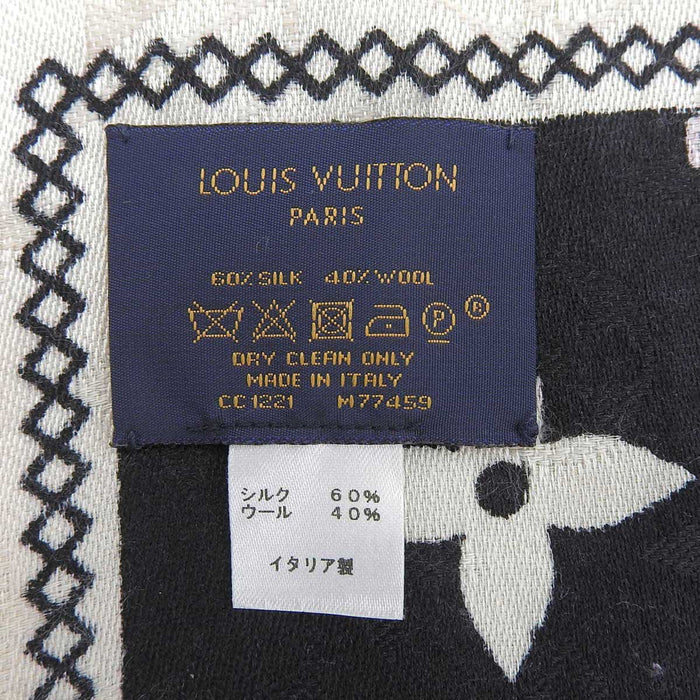LOUIS VUITTON
LV Logo Silk Wool Monogram Large Shawl Croisillon