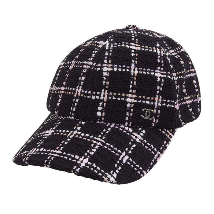 CHANEL 
COCO CC Logo Cotton 
Coco Mark Tweed Cap