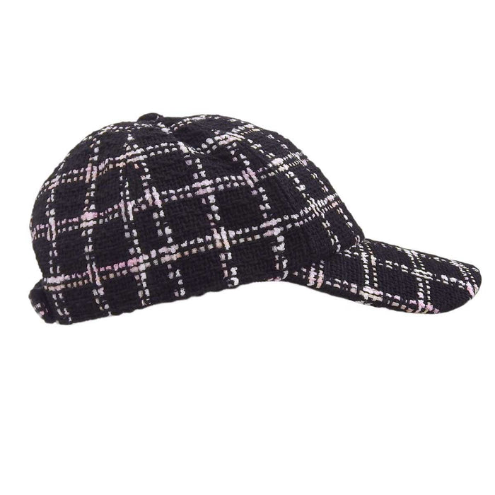 CHANEL 
COCO CC Logo Cotton 
Coco Mark Tweed Cap