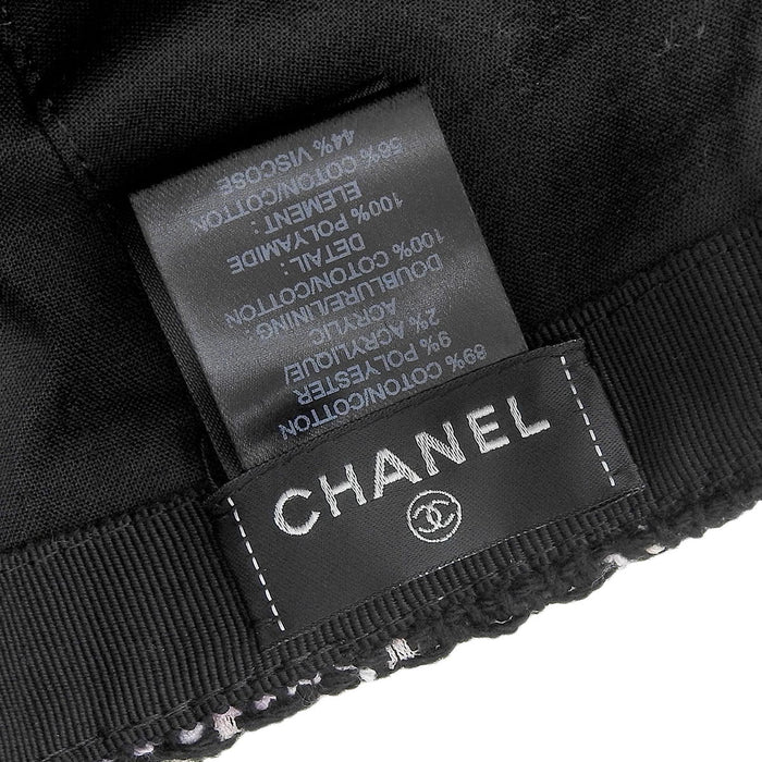 CHANEL 
COCO CC Logo Cotton 
Coco Mark Tweed Cap