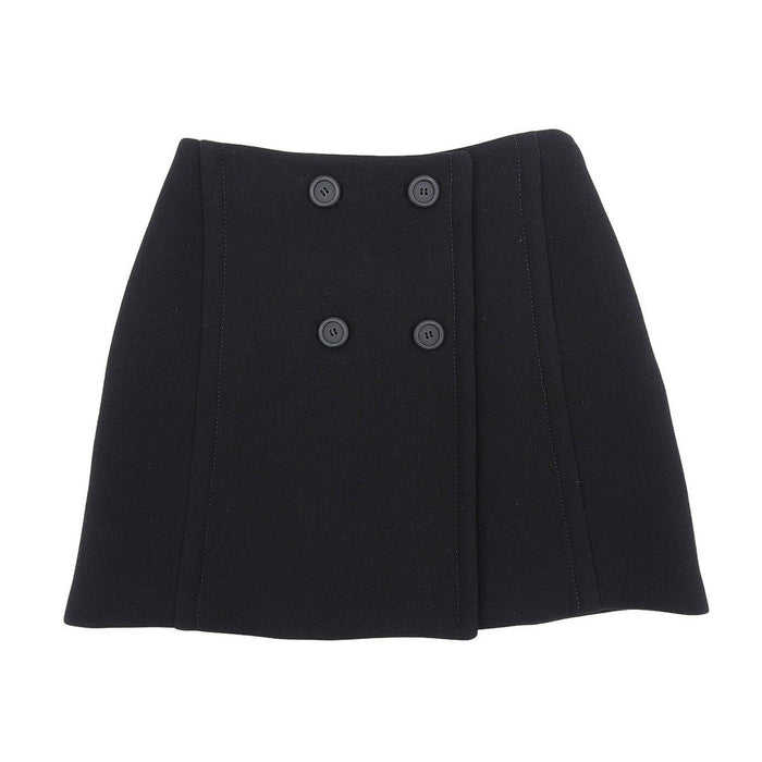 MIUMIU
Wool Button
Logo Mini Wrap Skirt