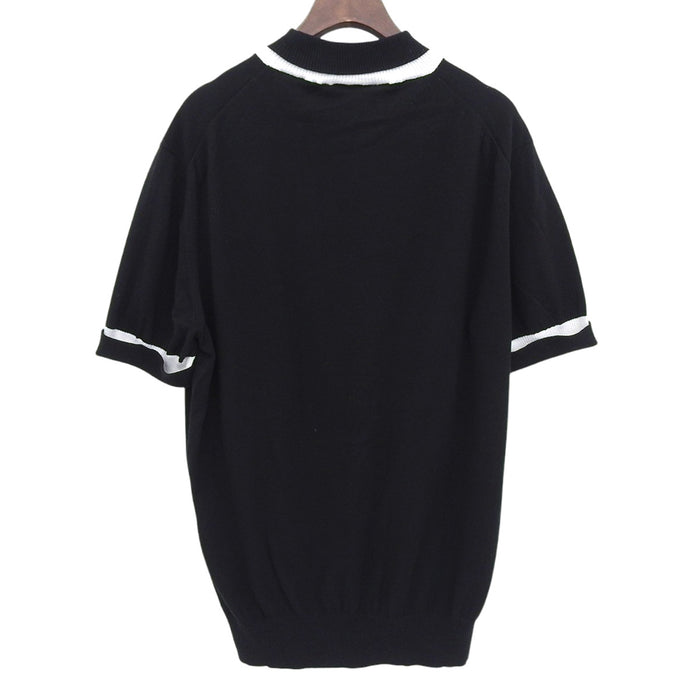 HERMES
Summer knit bicolor cashmere blend
High neck short sleeve knit