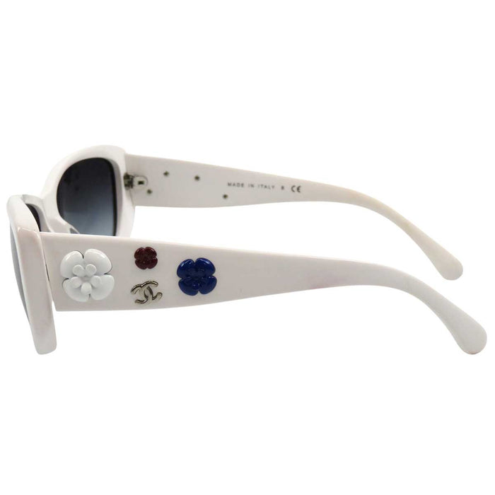 CHANEL 
Logo COCO CC design latéral 
Marque Coco Camélia lunettes de soleil