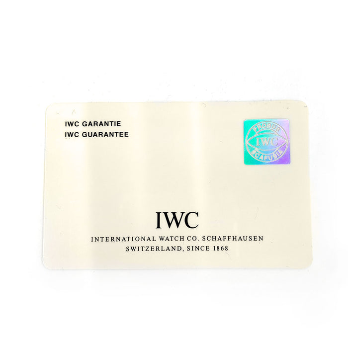 IWC 
Portuguese Chronograph 
With Warranty Card