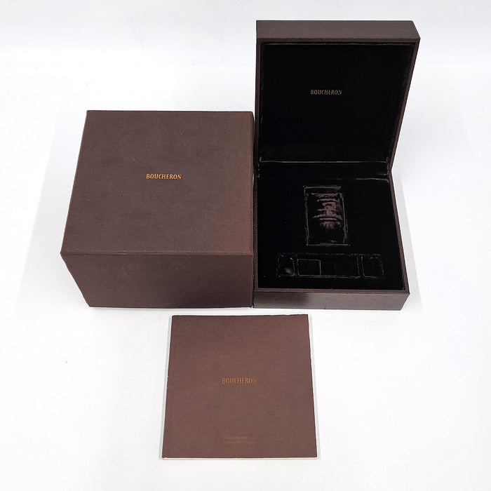 Boucheron 
MEC Chronograph Diamond Bezel 
With Box and Warranty Card