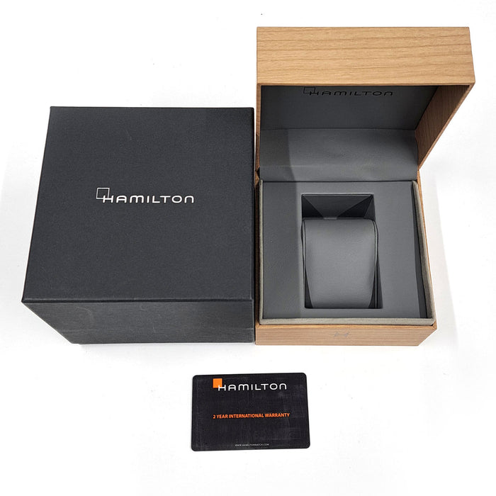 HAMILTON 
Khaki Aviation Pilot Pioneer 
With Box and Warranty Card