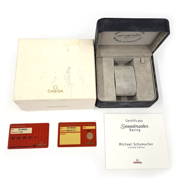 OMEGA 
Speedmaster Racing Schumacher Ensemble complet 
Avec boîte et garantie