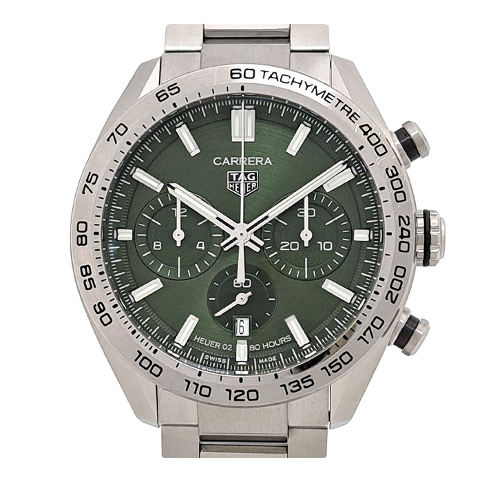 TAG HEUER 
カレラ キャリバー ホイヤー02 スポーツクロノグラフ 
箱ギャラ付