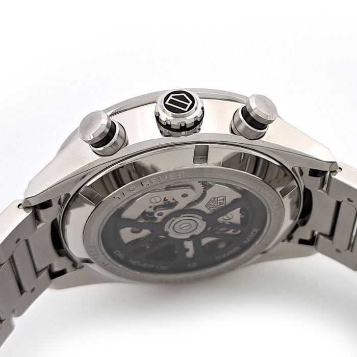 TAG HEUER 
カレラ キャリバー ホイヤー02 スポーツクロノグラフ 
箱ギャラ付