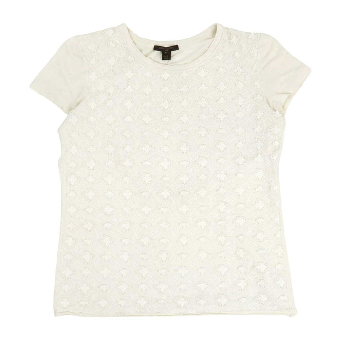 LOUIS VUITTON 
LV ロゴ 
モノグラム レース リネン Tシャツ