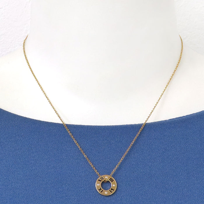 TIFFANY&Co. 
Atlas Pierced Circle Necklace
