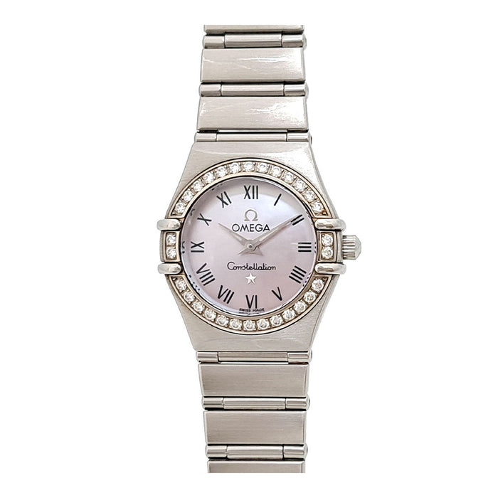 OMEGA 
Constellation lunette diamant 
Avec boîte et garantie