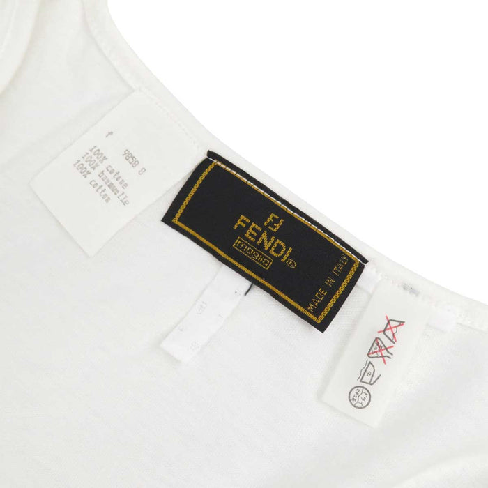 FENDI 
エンブロイダリー 
ロゴ 刺繍 ショートスリーブ Tシャツ