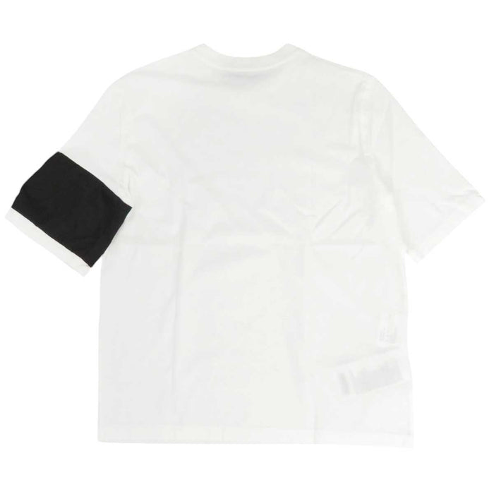 PRADA 
コットン リサイクルナイロン 
トライアングル ロゴ ポーチ 切替 Tシャツ