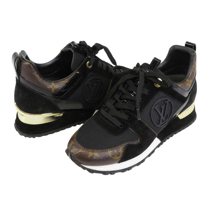 LOUIS VUITTON 
LVサークル ロゴ メッシュ スウェード レザー 
ランアウェイ スニーカー 
モノグラム