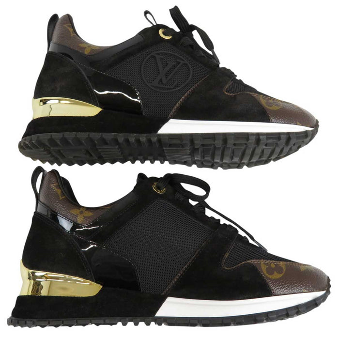 LOUIS VUITTON 
LV cerchio logo mesh camoscio pelle 
sneakers Runaway 
monogramma