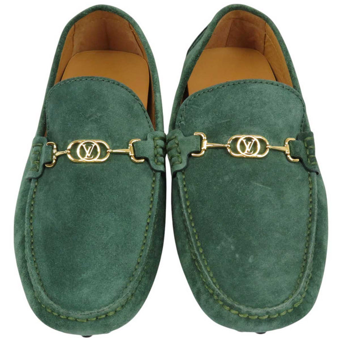 LOUIS VUITTON 
LVサークル ロゴ スウェード 
ヴェッキオ ライン ドライビングシューズ