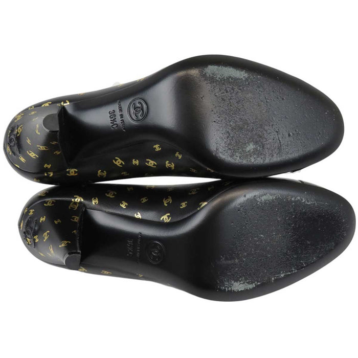 CHANEL 
COCO CC Logo 23B Leather Patent 
Coco Mark High Heel Pumps
