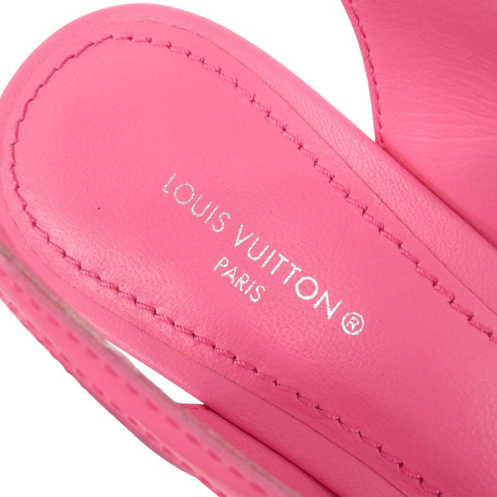 LOUIS VUITTON 
LVサークル ロゴ パテント レザー ファブリック 2022年製 
アークライト ライン スリング バック パンプス