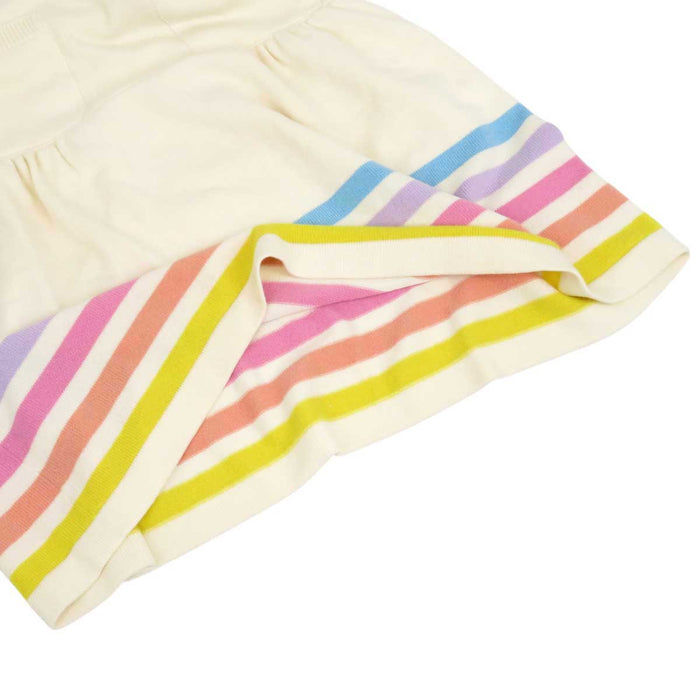 CHANEL 
CC COCO ロゴ LA PAUSA ラ パウザ レインボー ストライプ 
ココマーク ノースリーブ カシミヤ ニット ワンピース