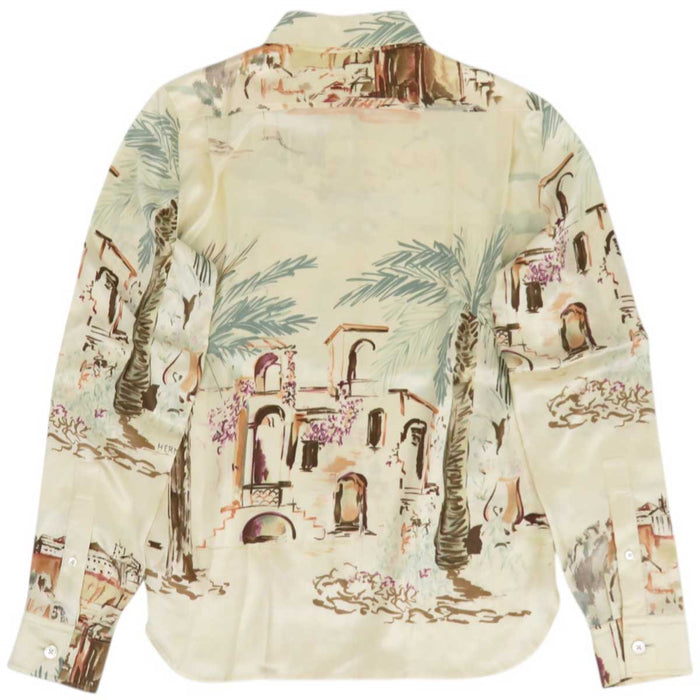 HERMES
Palm Tree Logo Button
All-over Pattern Silk Shirt