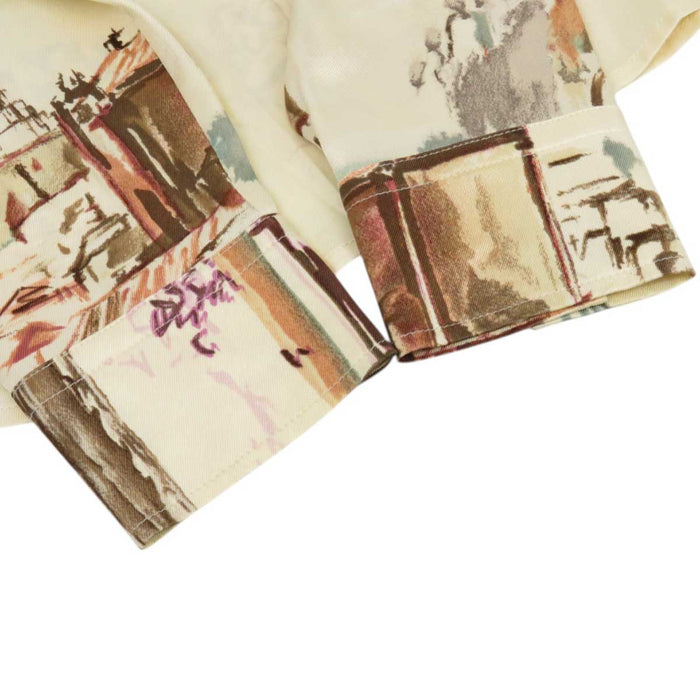 HERMES
Palm Tree Logo Button
All-over Pattern Silk Shirt