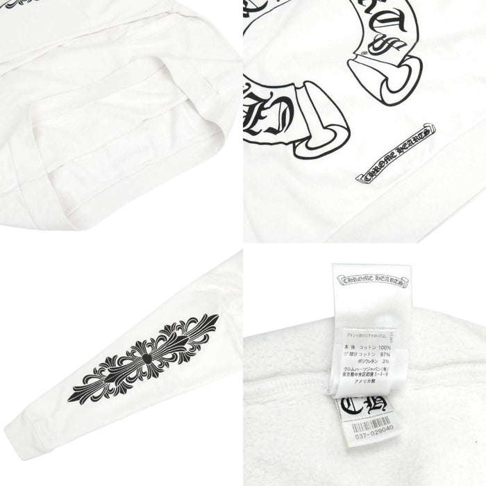 CHROME HEARTS 
马蹄形 卫衣 背面标志 卷轴标签 CH 
马蹄形 印花 袖子花卉 运动衫