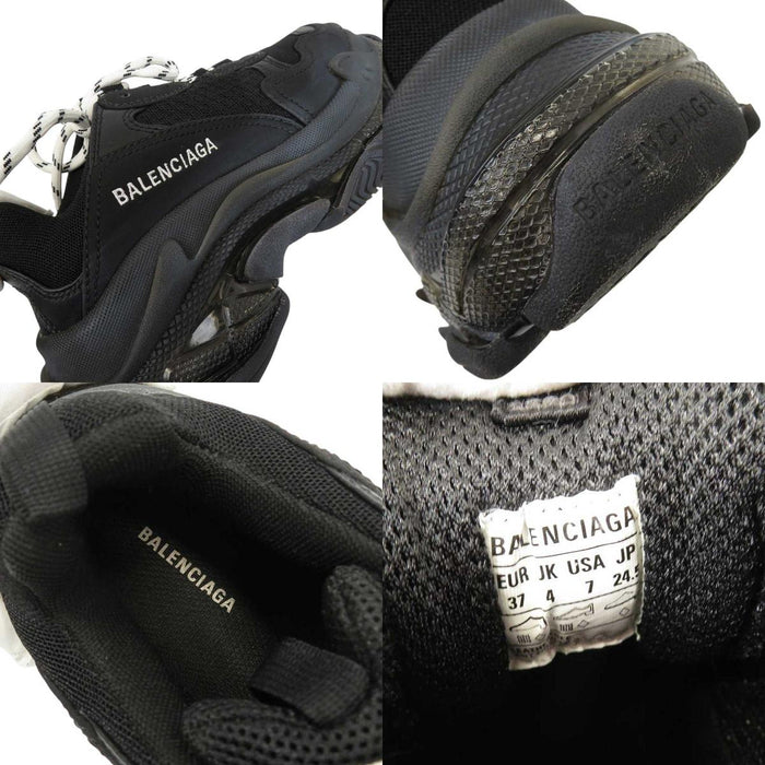 BALENCIAGA 
Triple S Clear Sole Logo Embroidery Wash Effect 
Triple S Clear Sole Sneakers